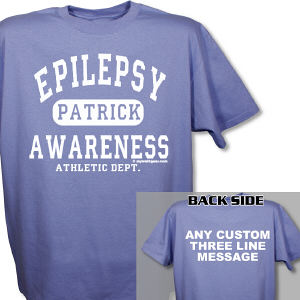 Personalized Epilepsy Awareness Athletic Dept. T-Shirt